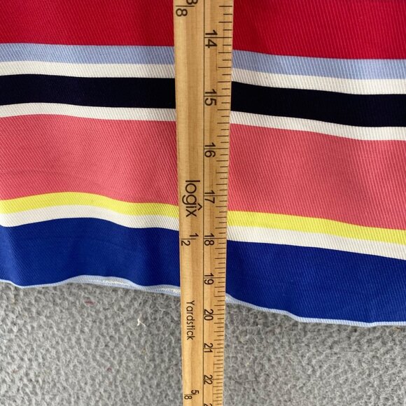 Talbots Skirt Womens 2 Petite Pink Multi Stripe Above The Knee Straight Stretch - Picture 10 of 11